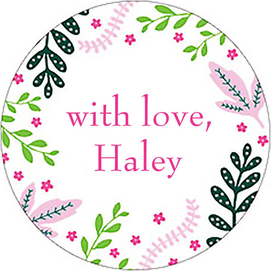 Multicolor Leaves Round Gift Stickers